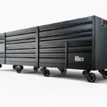 144" 22 Drawer Four Bank EPIQ™ Series Roll Cab with PowerDrawer (Storm Gray with Black Trim and Blackout Details)