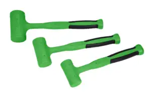 3 pc Soft Grip Dead Blow Hammer Set (Green)