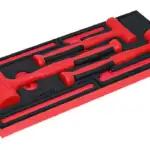 3 pc Soft Grip Dead Blow Hammer Set with PRO-FI™ Organization (20, 24, 48 oz) (Red)