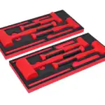 6 pc Soft Grip Dead Blow Hammer Set with PRO-FI™ Organization (Red)