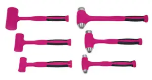 6 pc HBFE/HBBD Dead Blow Hammer Set (Electric Pink)