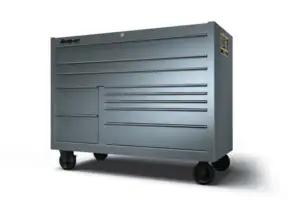 55" 10-Drawer Double-Bank Classic Series Three Extra Wide Drawer Roll Cab with Power Drawer and SpeeDrawer (Storm Gray with Black Trim and Blackout Details)