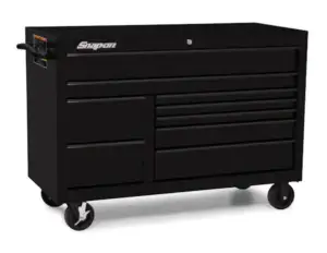 55" Nine-Drawer Double-Bank Classic Series Roll Cab with Power Drawer (Gloss Black with Black Trim and Blackout Details)