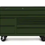 55" Nine-Drawer Double-Bank Classic Series Roll Cab with Power Drawer (Combat Green with Black Trim and Blackout Details)