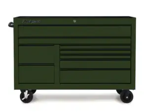 55" Nine-Drawer Double-Bank Classic Series Roll Cab with Power Drawer (Combat Green with Black Trim and Blackout Details)