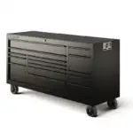 73" 15-Drawer Triple-Bank Classic Series Roll Cab with Power Drawer (Gloss Black with Black Trim and Blackout Details)