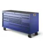73" 15-Drawer Triple-Bank Classic Series Roll Cab with Power Drawer (Midnight Blue with Black Trim and Blackout Details)