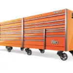 144" 23 Drawer Four Bank EPIQ™ Series Roll Cab with SpeeDrawer (Electric Orange)