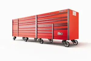 144" 22 Drawer Four Bank EPIQ™ Series Roll Cab with PowerDrawer (Red)