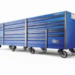 144" 22 Drawer Four Bank EPIQ™ Series Roll Cab with PowerDrawer (Royal Blue)