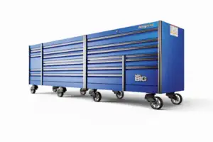 144" 22 Drawer Four Bank EPIQ™ Series Roll Cab with PowerDrawer (Royal Blue)