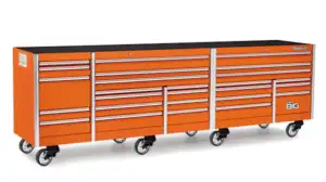 144" 26 Drawer Five Bank EPIQ™ Series Roll Cab with PowerDrawer (Electric Orange)