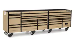 144" 26 Drawer Five Bank EPIQ™ Series Roll Cab with PowerDrawer (Combat Tan with Black Trim and Blackout Details)