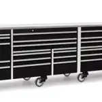 144" 26 Drawer Five Bank EPIQ™ Series Stainless Steel Top Roll Cab with PowerDrawer (Gloss Black)