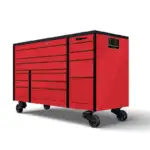 72" 14-Drawer Triple-Bank Masters Series Bed Liner Top Roll Cab with PowerDrawer and SpeeDrawer (Blue w Black Trim Blackout)