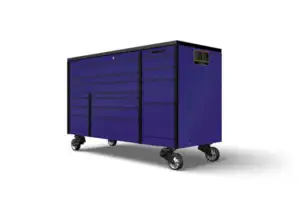 72" 14-Drawer Triple-Bank Masters Series Bed Liner Top Roll Cab with PowerDrawer and SpeeDrawer (Berry w Black Trim Blackout)