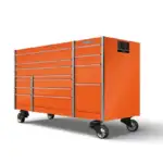 72" 14-Drawer Triple-Bank Masters Series Roll Cab with PowerDrawer and SpeeDrawer (Electric Orange)