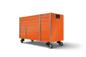 72" 14-Drawer Triple-Bank Masters Series Roll Cab with PowerDrawer and SpeeDrawer (Electric Orange)