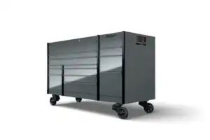 72" 14-Drawer Triple-Bank Masters Series Roll Cab with PowerDrawer and SpeeDrawer (Storm Gray with Black Trim and Blackout Details)