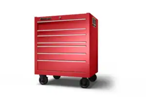 36" Seven-Drawer Single Bank Classic Series Roll Cab (Red)