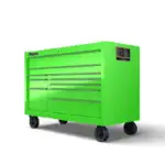 55" 10-Drawer Double-Bank Classic Series Roll Cab (Extreme Green with Black Trim and Blackout Details)