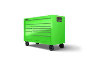 55" 10-Drawer Double-Bank Classic Series Roll Cab (Extreme Green with Black Trim and Blackout Details)