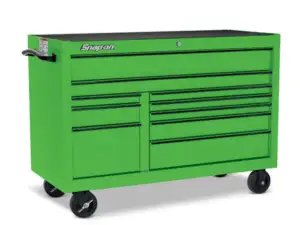 55" 10-Drawer Double-Bank Classic Series Roll Cab (Extreme Green w/Black Trim)