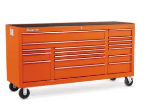 73" 17-Drawer Triple-Bank Classic Series Roll Cab (Electric Orange)