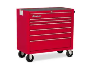 40" Seven-Drawer Single Bank Heritage Series Roll Cab (Red)
