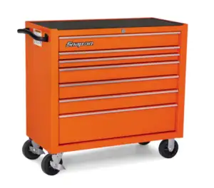 40" Seven-Drawer Single Bank Heritage Series Roll Cab (Electric Orange)
