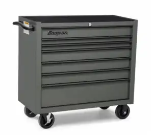 40" Seven-Drawer Single Bank Heritage Series Roll Cab (Storm Gray w/Black Trim)