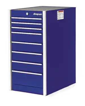 19" Eight-Drawer Single Bank Masters Series End Cab (Royal Blue)
