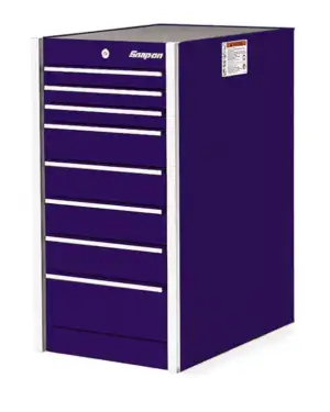 19" Eight-Drawer Single Bank Masters Series End Cab (Plum Radical Purple)