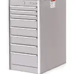 19" Eight-Drawer Single Bank Masters Series End Cab (Arctic Silver)