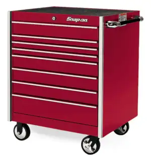 36" Eight-Drawer Single Bank Masters Series Roll Cab (Candy Apple Red)