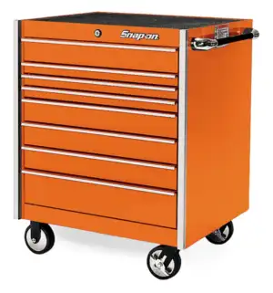 36" Eight-Drawer Single Bank Masters Series Roll Cab (Electric Orange)