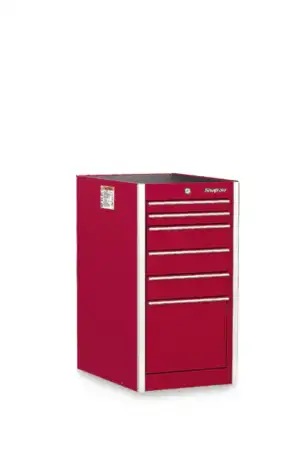 19" Six-Drawer Single Bank Masters Series End Cabinet (Candy Apple Red)