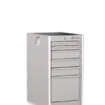 19" Six-Drawer Single Bank Masters Series End Cabinet (Arctic Silver)