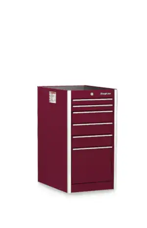 19" Six-Drawer Single Bank Masters Series End Cabinet (Deep Cranberry)