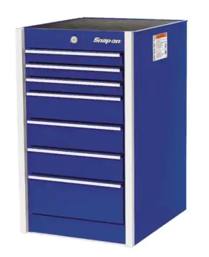 19" Seven-Drawer Masters Series End Cab (Royal Blue)