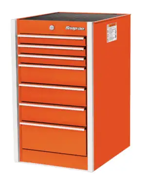 19" Seven-Drawer Masters Series End Cab (Electrric Orange)