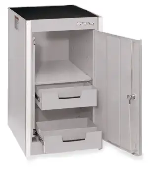 19" Two-Drawer Single Bank Masters Series Bulk End Cab (Arctic Silver)