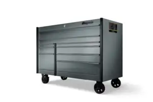54" Nine-Drawer Double-Bank Masters Series Roll Cab (Storm Gray w/Black Trim)