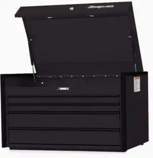 36" Four-Drawer Single Bank Masters Series Top Chest (Flat Black w/Black Trim)