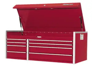 54" Eight-Drawer Double-Bank Masters Series Top Chest (Candy Apple Red)