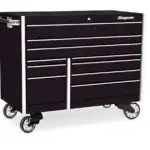 54" 10-Drawer Double-Bank Masters Series Roll Cab With Bed Liner Top [Cranberry with Black Trim and Blackout Details]