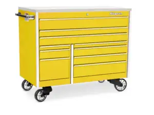 54" 10-Drawer Double-Bank Masters Series Stainless Steel Top Roll Cab (Ultra Yellow)