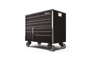 54" 10-Drawer Double-Bank Masters Series Bed Liner Top Roll Cab (Flat Black w/Black Trim)