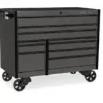 54" 10-Drawer Double-Bank Masters Series Bed Liner Top Roll Cab (Gloss Black w/Purple Trim)