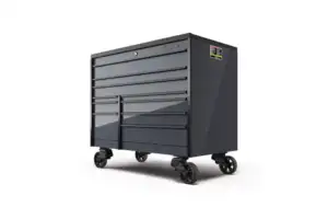 54" 10-Drawer Double-Bank Masters Series Bed Liner Top Roll Cab (Storm Gray w/Black Trim)